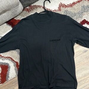 Essentials Men's Long Sleeve Black Tee